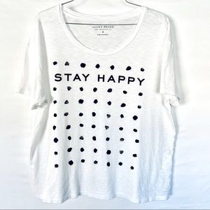 Lucky Brand Stay Happy Oversized Tshirt